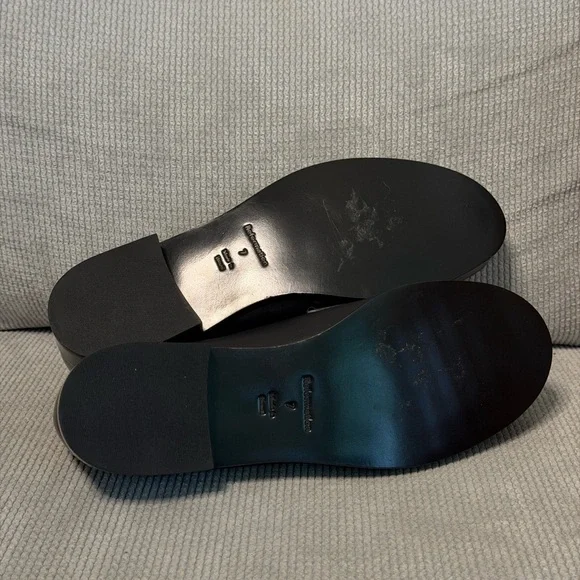 Reformation Ani Ruched Loafers in Black Leather - Picture 7 of 8